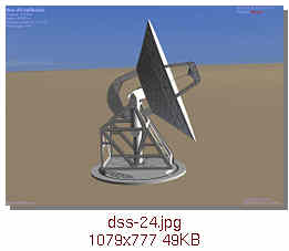 'Paper' model of DSS-24 radio telescope