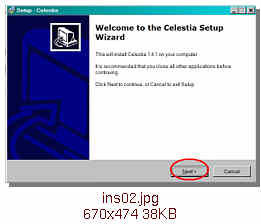 [Celestia Installation window 1]