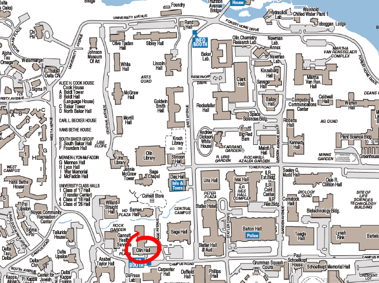 Cornell University Campus Map Pdf
