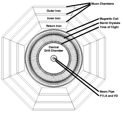 CLEO detector end view