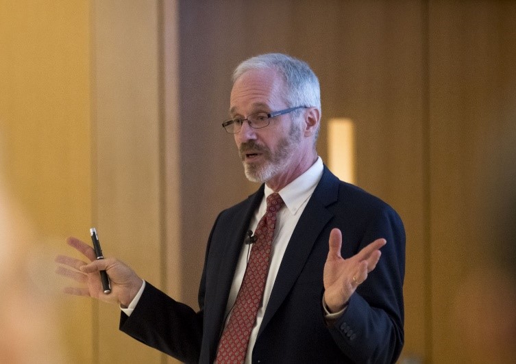 CHESS Director Prof. Joel Brock gives a presentation on the new CHESS beamlines