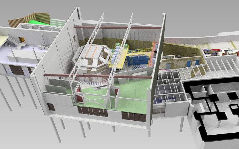 3D overhead view of HMF