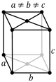 Orthohombic, base-centered