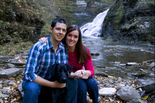 Nick, Anneke and Sadie at Robert Treman State Park