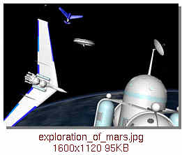 assembling the Mars expedition
ships in orbit