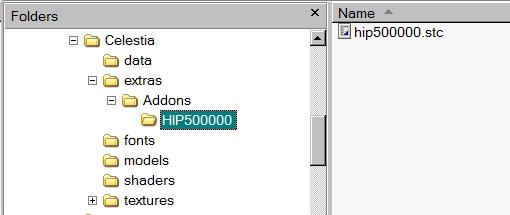 [HIP500000 Celestia Addon directory structure]