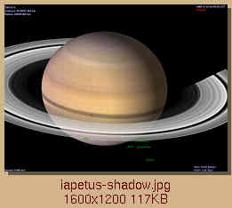 [Iapetus Shadow on Saturn]