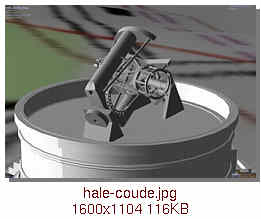 Hale telescope: holey coude