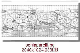 [Map of Mars as drawn by Giovanni Schiaparelli]