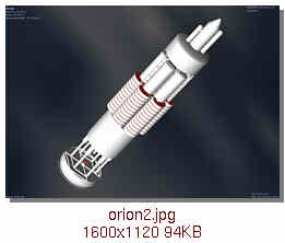10-m Orion orbiting Earth
