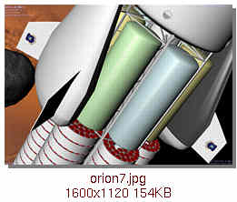 updated 10-m Orion orbiting Mars