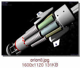 updated 10-m Orion orbiting Mars