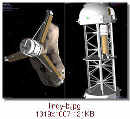 Asteroid hauler Lindy: design #2