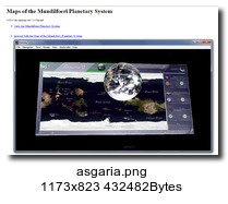 Asgaria map with globe.