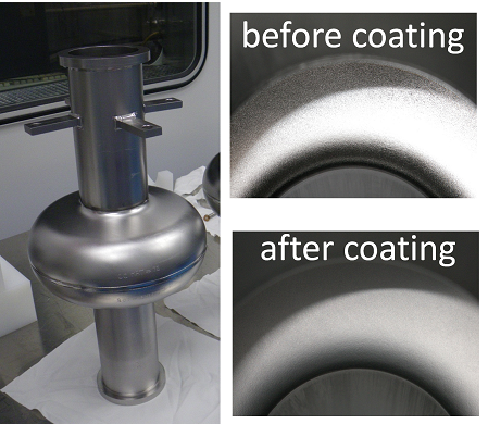 Coated cavity and inside surface appearance