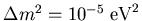 $\Delta m^2=10^{-5}\;{\rm eV}^2$