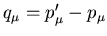 $q_\mu=p_{\mu}'-p_\mu$