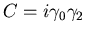 $C=i\gamma_0\gamma_2$
