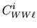 $\displaystyle C^i_{WW\ell}$