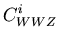 $\displaystyle C^i_{WWZ}$