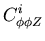 $\displaystyle C^i_{\phi\phi Z}$