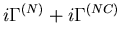 $i\Gamma^{(N)}+i\Gamma^{(NC)}$