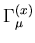 $\displaystyle \Gamma^{(x)}_\mu$